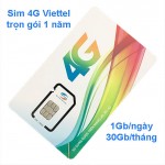 Sim 3G 4G OBC Viettel trọn gói 1 năm 1Gb/ngày không phải nạp thêm tiền